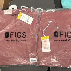 Figs Mauve Maternity Scrub Set XS